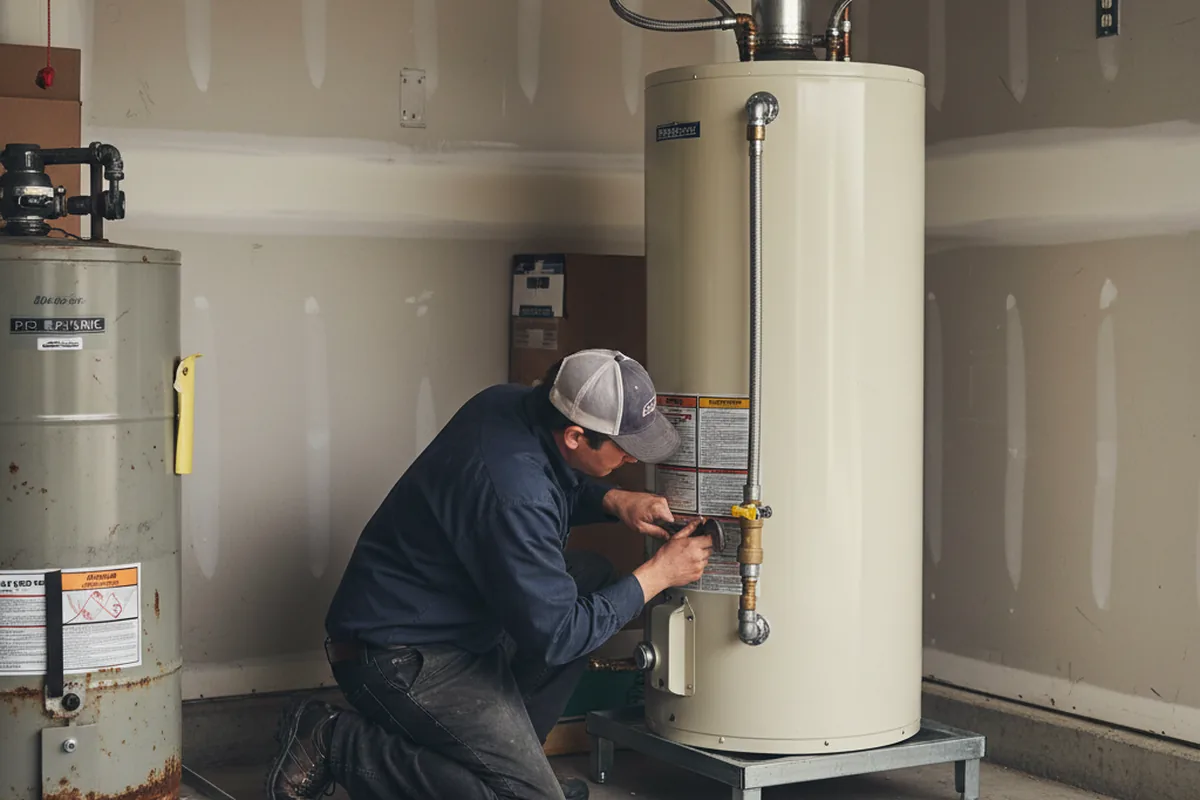 Water heater and shutoff valve replacement in Flournoy
